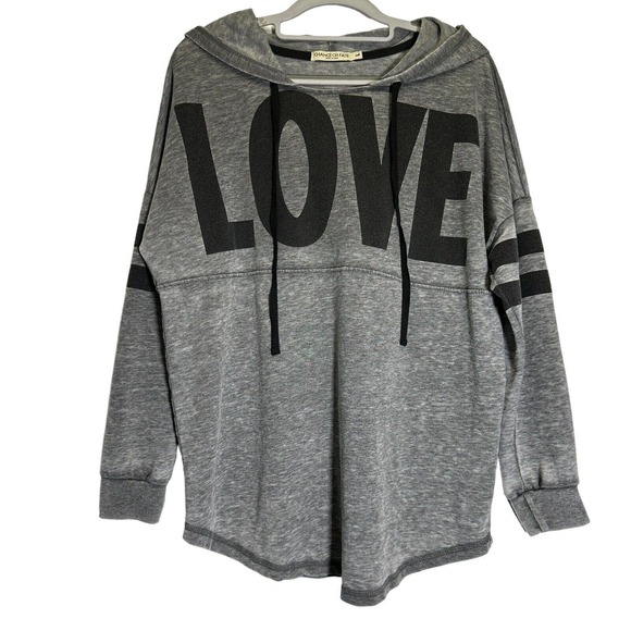 Chance of Fate Hoodie Women's Size L Love Speckled Gray Soft - Picture 1 of 9